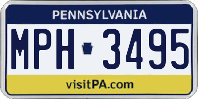 PA license plate MPH3495