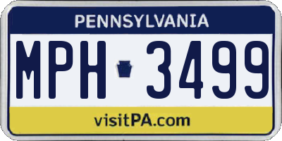 PA license plate MPH3499
