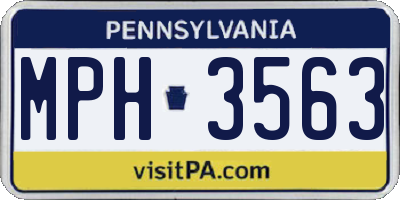 PA license plate MPH3563