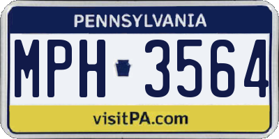 PA license plate MPH3564