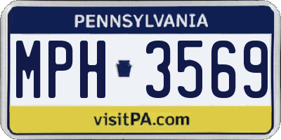 PA license plate MPH3569