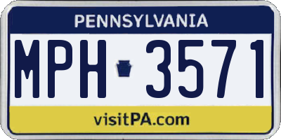 PA license plate MPH3571