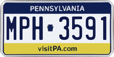 PA license plate MPH3591