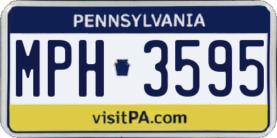 PA license plate MPH3595