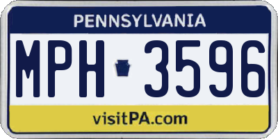 PA license plate MPH3596