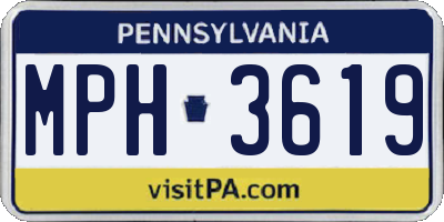 PA license plate MPH3619