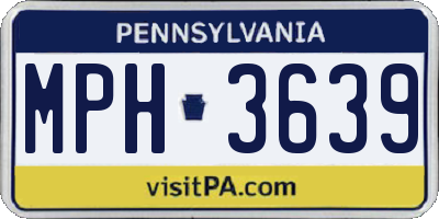 PA license plate MPH3639
