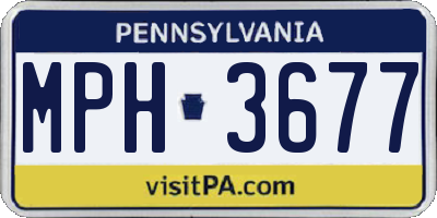 PA license plate MPH3677