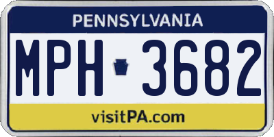 PA license plate MPH3682