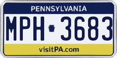 PA license plate MPH3683