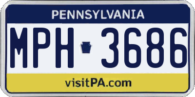 PA license plate MPH3686