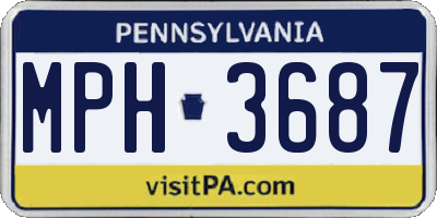 PA license plate MPH3687