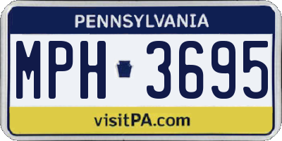 PA license plate MPH3695