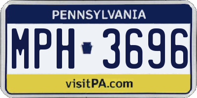 PA license plate MPH3696