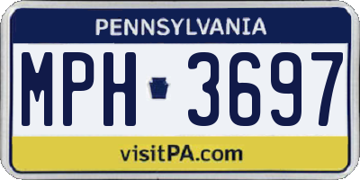 PA license plate MPH3697