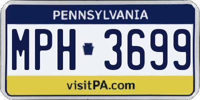 PA license plate MPH3699
