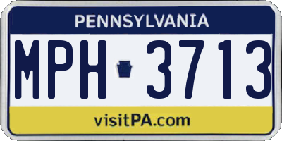 PA license plate MPH3713