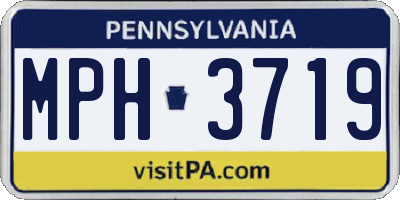 PA license plate MPH3719