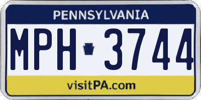 PA license plate MPH3744