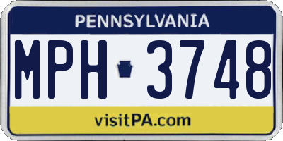 PA license plate MPH3748