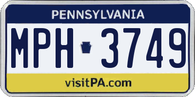 PA license plate MPH3749