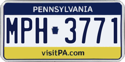 PA license plate MPH3771
