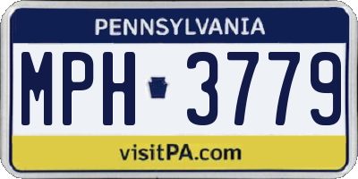 PA license plate MPH3779