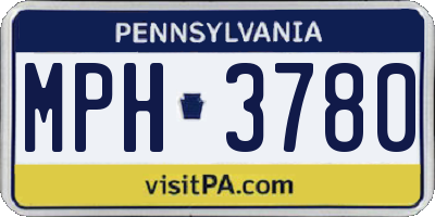 PA license plate MPH3780