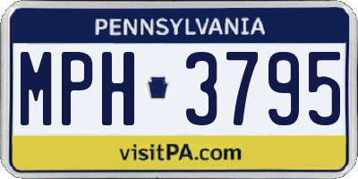 PA license plate MPH3795