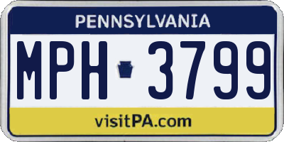 PA license plate MPH3799