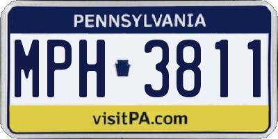 PA license plate MPH3811