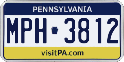 PA license plate MPH3812