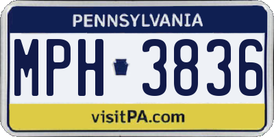 PA license plate MPH3836