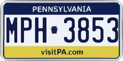 PA license plate MPH3853