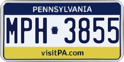 PA license plate MPH3855