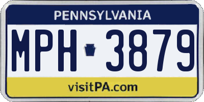 PA license plate MPH3879