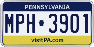 PA license plate MPH3901