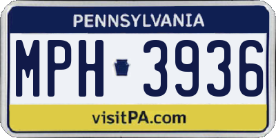 PA license plate MPH3936