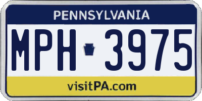PA license plate MPH3975