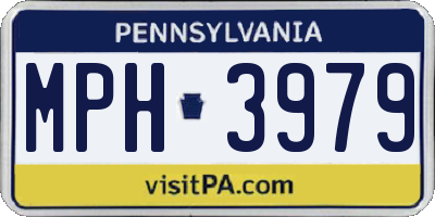 PA license plate MPH3979