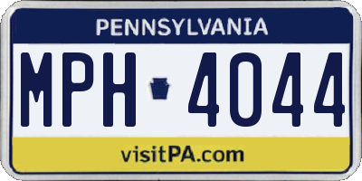 PA license plate MPH4044