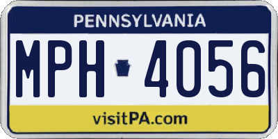 PA license plate MPH4056
