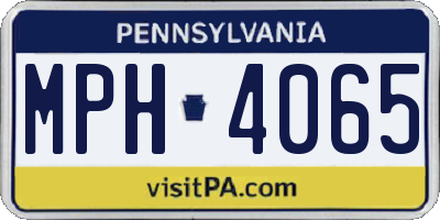 PA license plate MPH4065