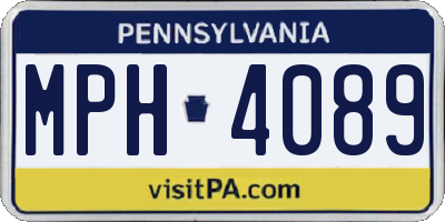 PA license plate MPH4089