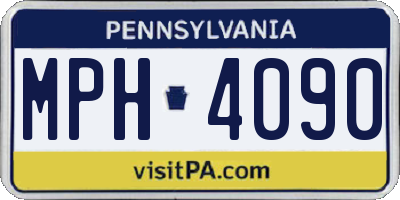 PA license plate MPH4090
