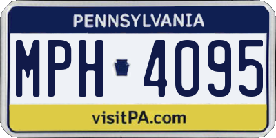 PA license plate MPH4095