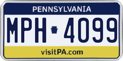 PA license plate MPH4099