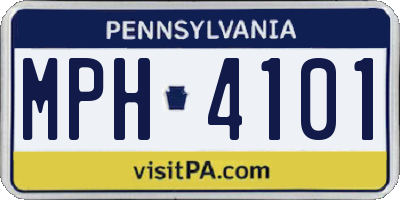 PA license plate MPH4101