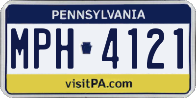 PA license plate MPH4121