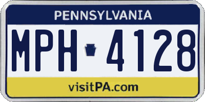 PA license plate MPH4128